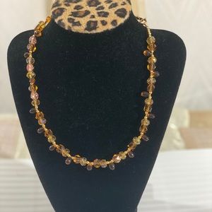 Handmade brown necklace with a bracelet